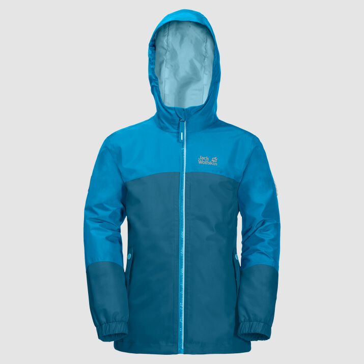 Chamarra Outdoor Jack Wolfskin Iceland 3in1 Niños Azules Mexico-1563971